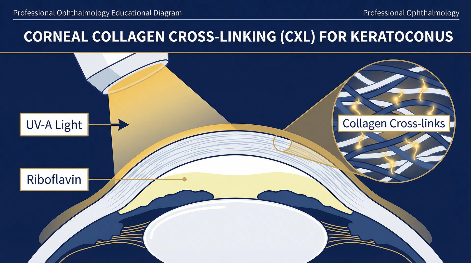 Procedimento de crosslinking corneano